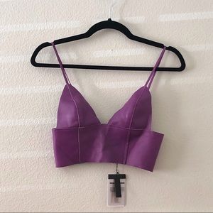 Alexander Wang leather bralette